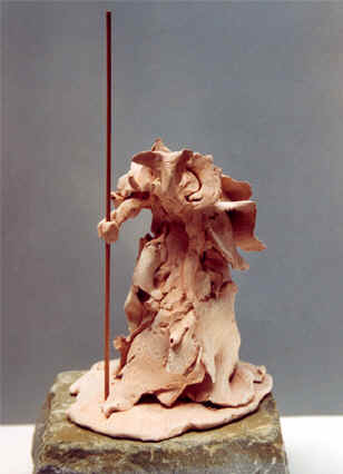 La chèvre, terre cuite (2004) copyright D. Aliquot (ADAGP)