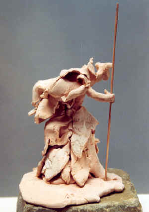 La chèvre, terre cuite (2004) copyright D. Aliquot (ADAGP)