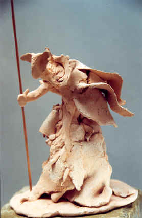 La chèvre, terre cuite (2004) copyright D. Aliquot (ADAGP)