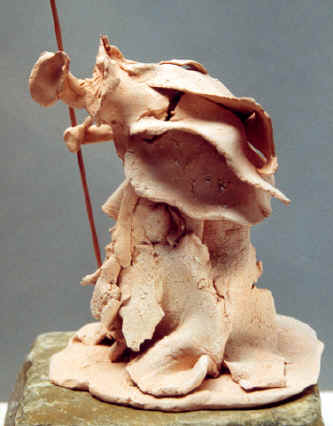 La chèvre, terre cuite (2004) copyright D. Aliquot (ADAGP)