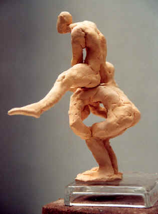 Les Gymnastes, terre cuite (2004) copyright D. Aliquot (ADAGP)