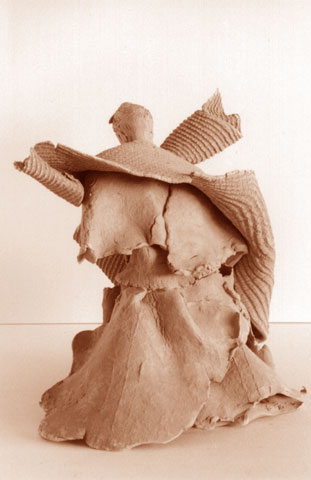 Le Vent, terre cuite, (2000) (15x15x12 cm), copyright D. Aliquot (ADAGP)