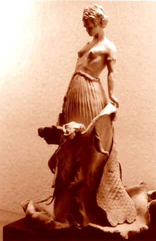 Madeleine, terre cuite (2000) (40x25x30 cm) copyright D. Aliquot (ADAGP)