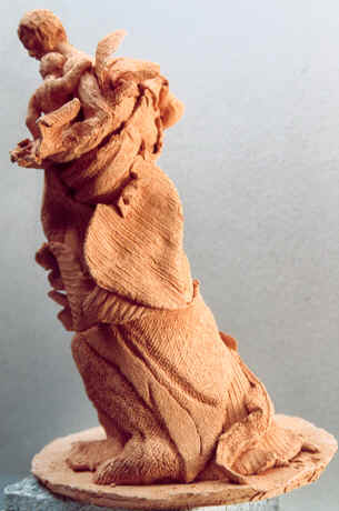Paternit, terre cuite (2003) copyright D. Aliquot (ADAGP)